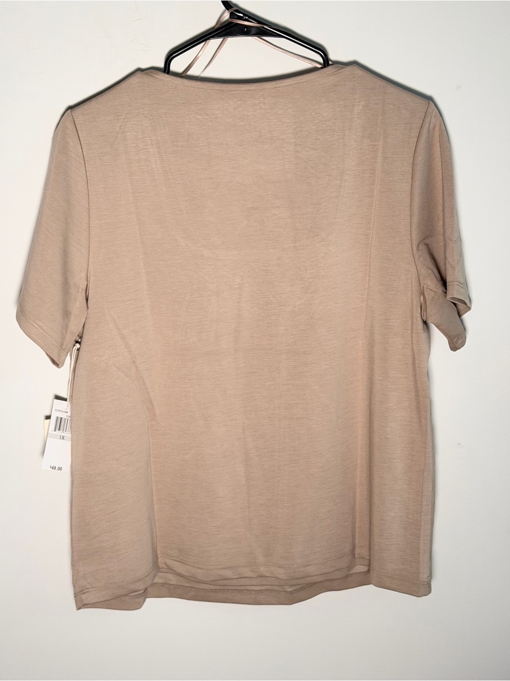 Cupio Beige Scoop Neck Short Sleeve Top - Picture 6 of 10